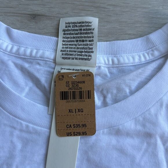 Victoria Secret Pink Long Sleeve Top White XL NWT - Picture 5 of 5